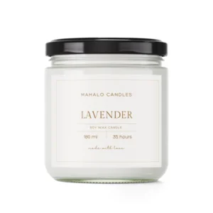 Lumânare din ceară de soia 180ml LAVENDER Handmade MahaloCandles