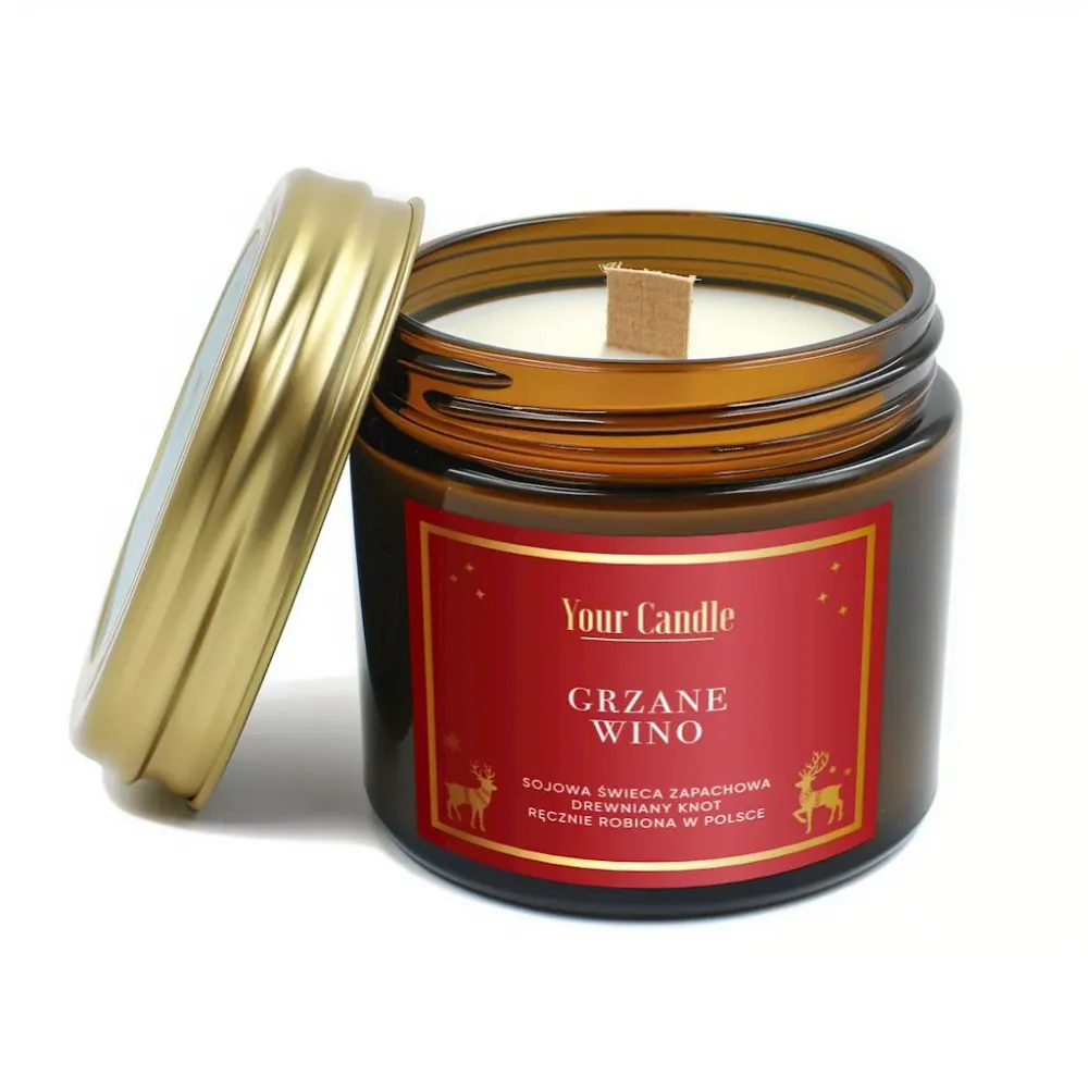 Lumânare cu miros de SOIA cu lumânare din lemn 120 ml - LUMÂNAREA DUMNEAVOASTRĂ (PRODUS DE SEZON)