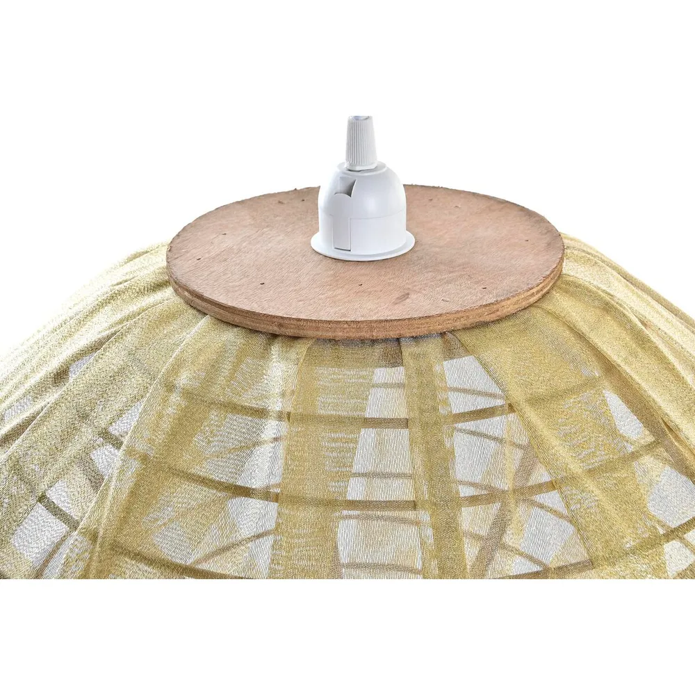 Lustră DKD Home Decor Natural Auriu* Maro Bambus 50 W (42 x 42 x 26 cm)