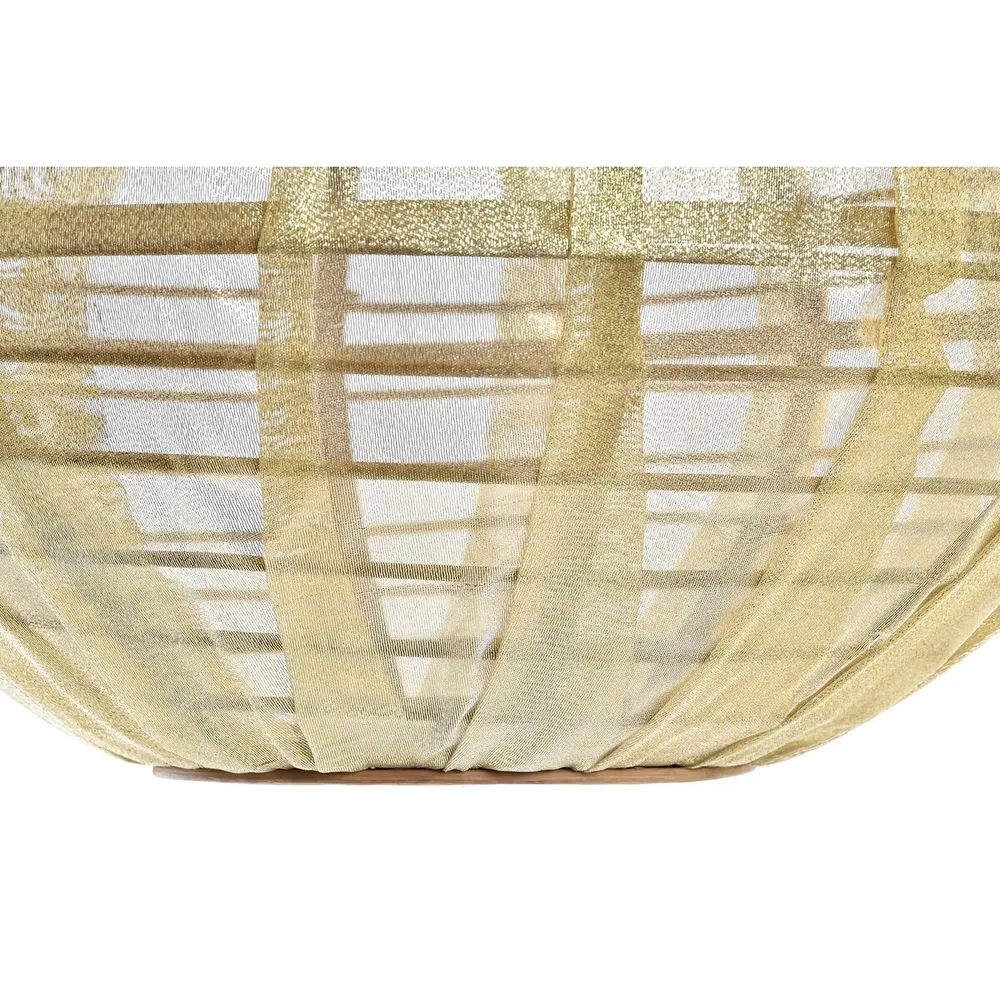 Lustră DKD Home Decor Natural Auriu* Maro Bambus 50 W (42 x 42 x 26 cm)