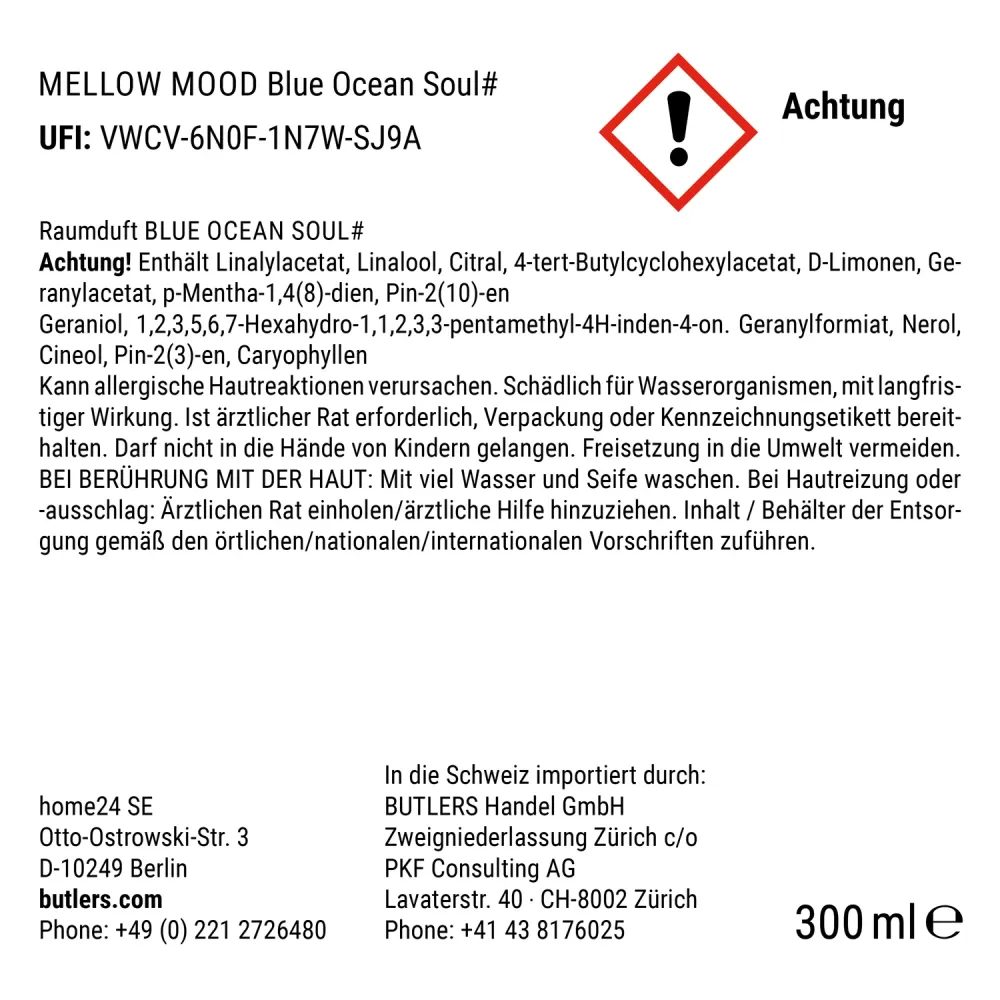 MELLOW MOOD parfum de camera 300ml - Blue Ocean Soul