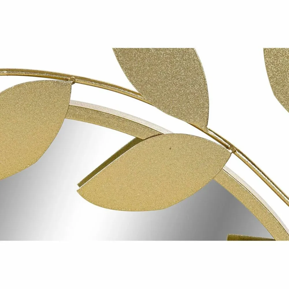 Oglindă de perete DKD Home Decor Oglindă Auriu* Metal Laurel (120 x 2,5 x 120 cm)