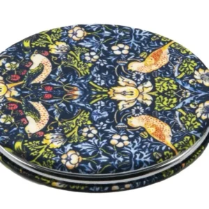 Oglinda de poseta design William Morris - Strawberry thief, Fridolin