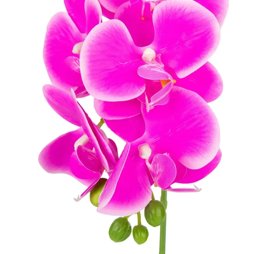 Orhidee cu aspect natural ghiveci ceramic, 40 cm, Naimeed D6889, Fucsia