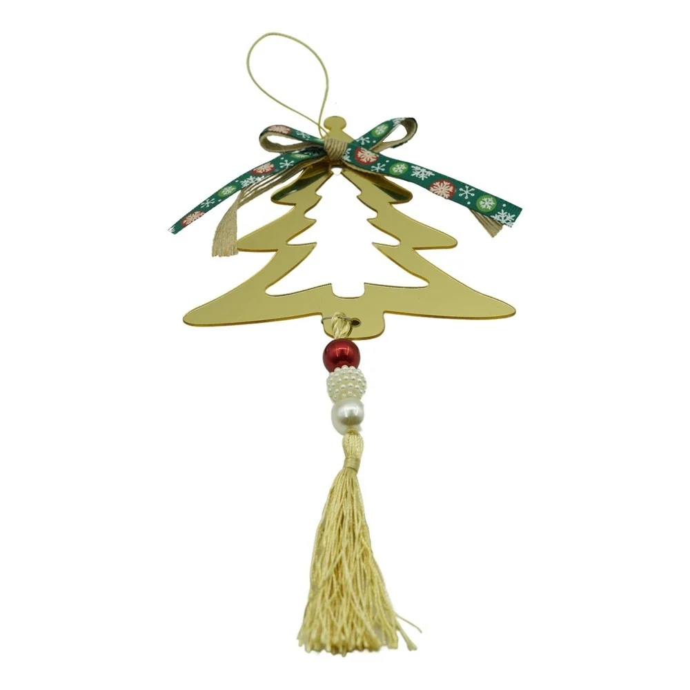 Ornament brad, Vivimall, Brad, Auriu, Lucios, 15*28CM, Acril, Interior/ Exterior