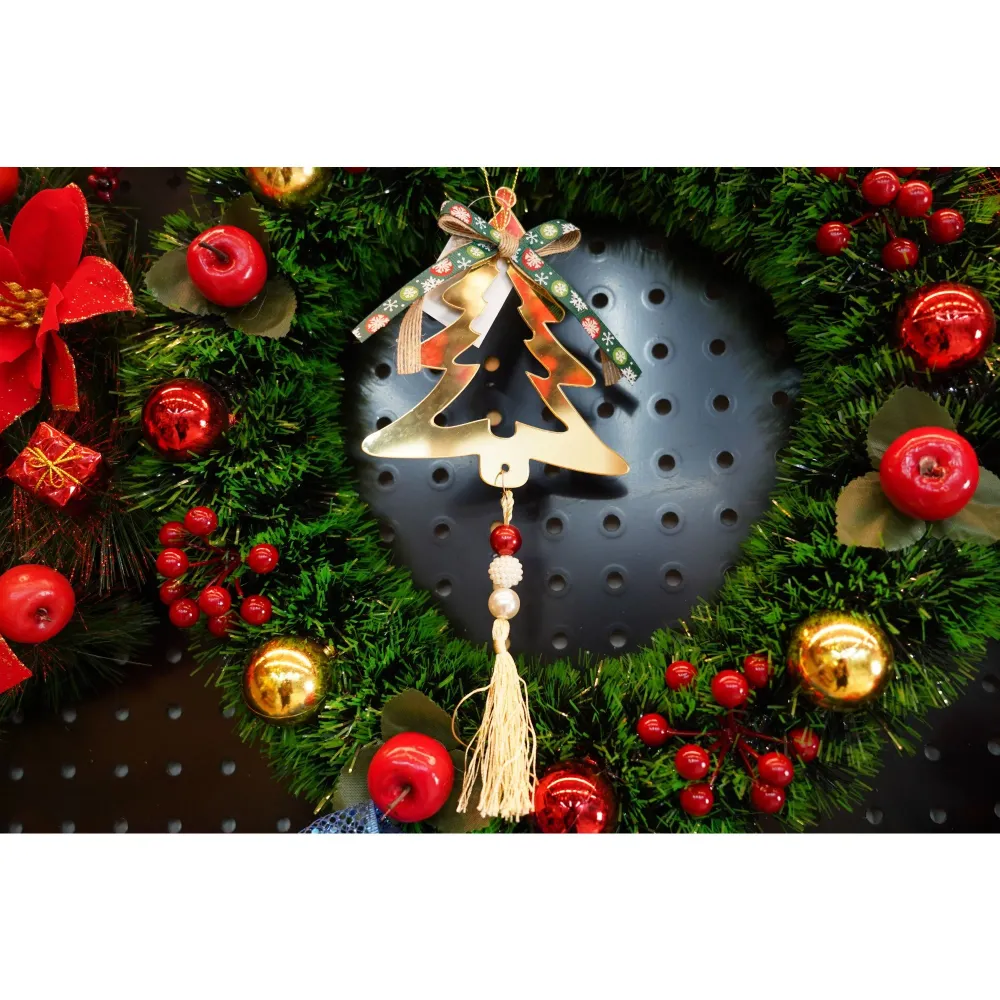Ornament brad, Vivimall, Brad, Auriu, Lucios, 15*28CM, Acril, Interior/ Exterior