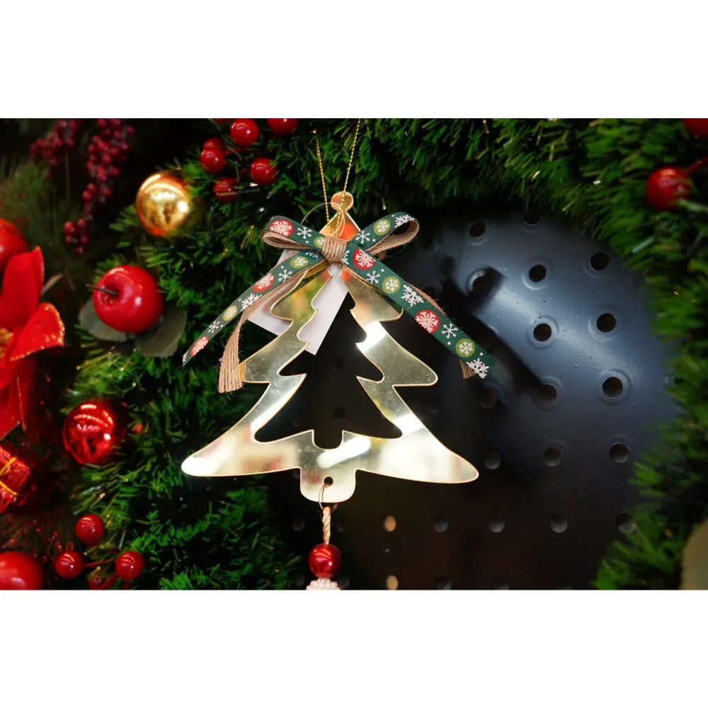 Ornament brad, Vivimall, Brad, Auriu, Lucios, 15*28CM, Acril, Interior/ Exterior