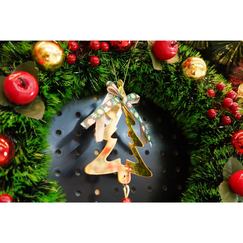 Ornament brad, Vivimall, Brad, Auriu, Lucios, 15*28CM, Acril, Interior/ Exterior