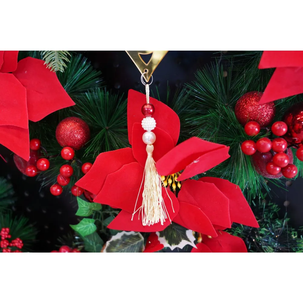 Ornament brad, Vivimall, Inima, Auriu, Lucios, 15*26CM, Acril, Interior/ Exterior