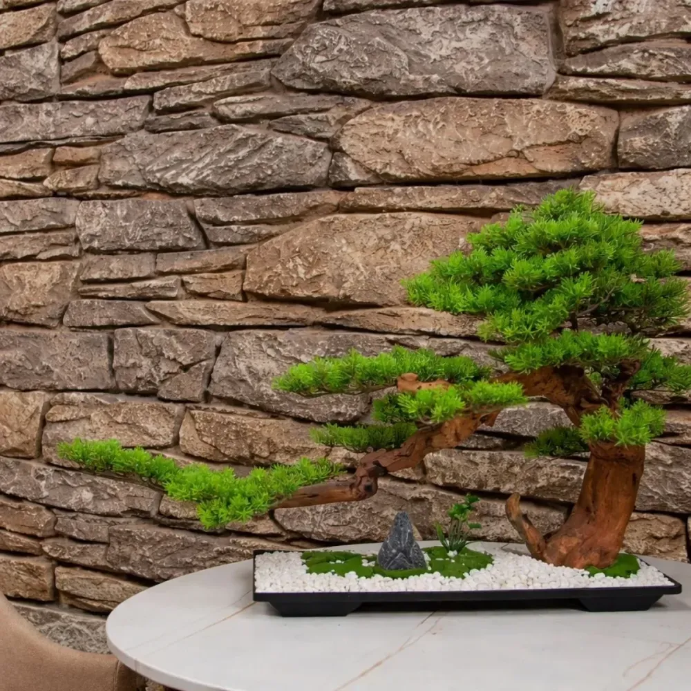Panou decorativ 3D, efect piatră naturală, ultraușor, Naimeed D7579, pentru interior și exterior, 120x60x5.7cm, Multicolor