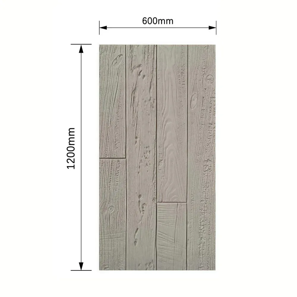 Panou decorativ 3D, imitatie lemn, ultraușor, Naimeed D7603, pentru interior și exterior, 120x60x1cm, Bej