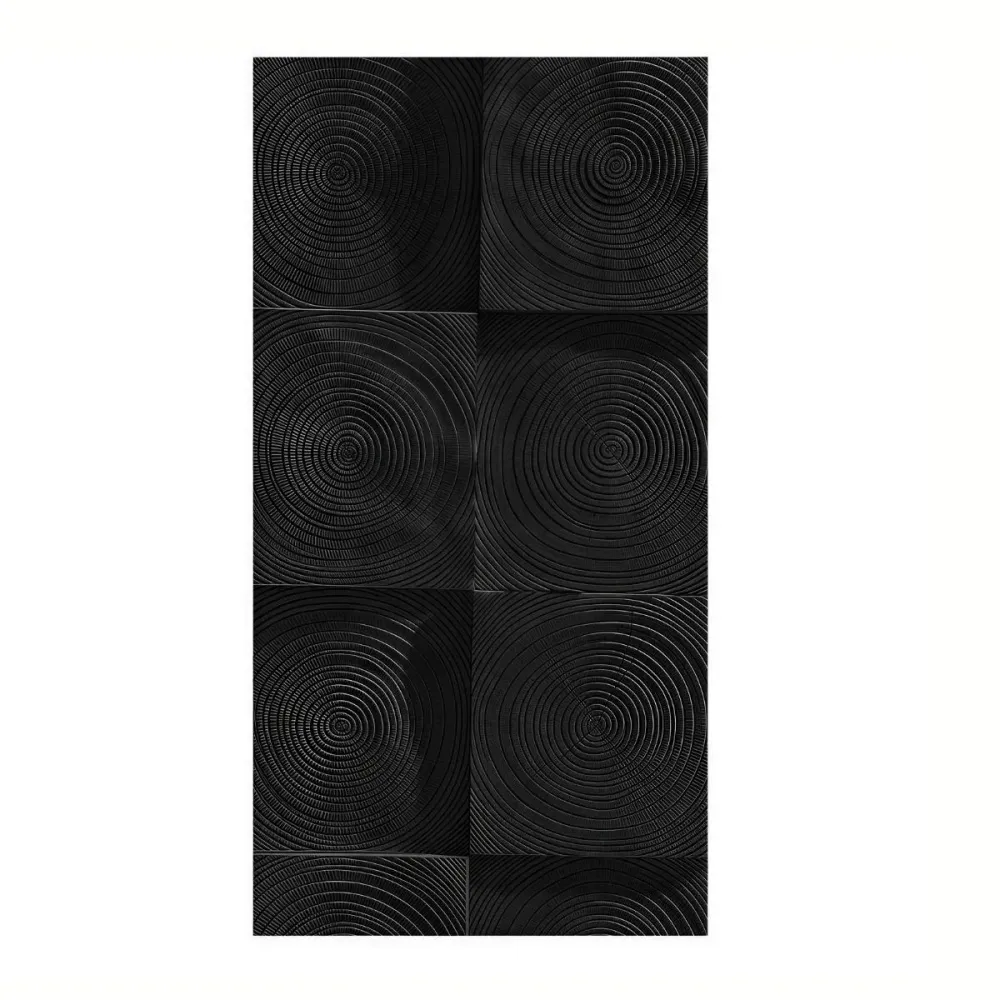 Panou decorativ 3D, imitatie lemn, ultraușor, Naimeed D7590, pentru interior și exterior, 120x60x2cm, Negru