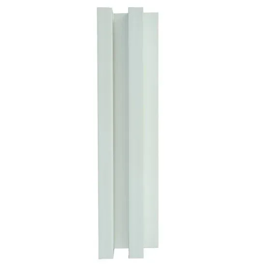 Panou decorativ riflaj WPC, montaj rapid, rezistenta ridicata, Naimeed D7517, 260x21.4x6cm, alb