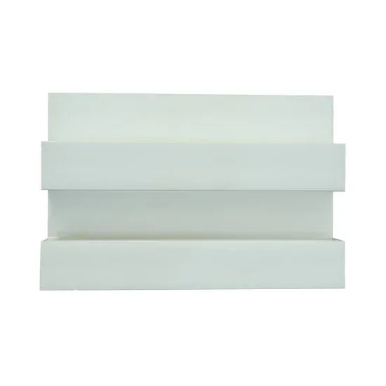 Panou decorativ riflaj WPC, montaj rapid, rezistenta ridicata, Naimeed D7517, 260x21.4x6cm, alb