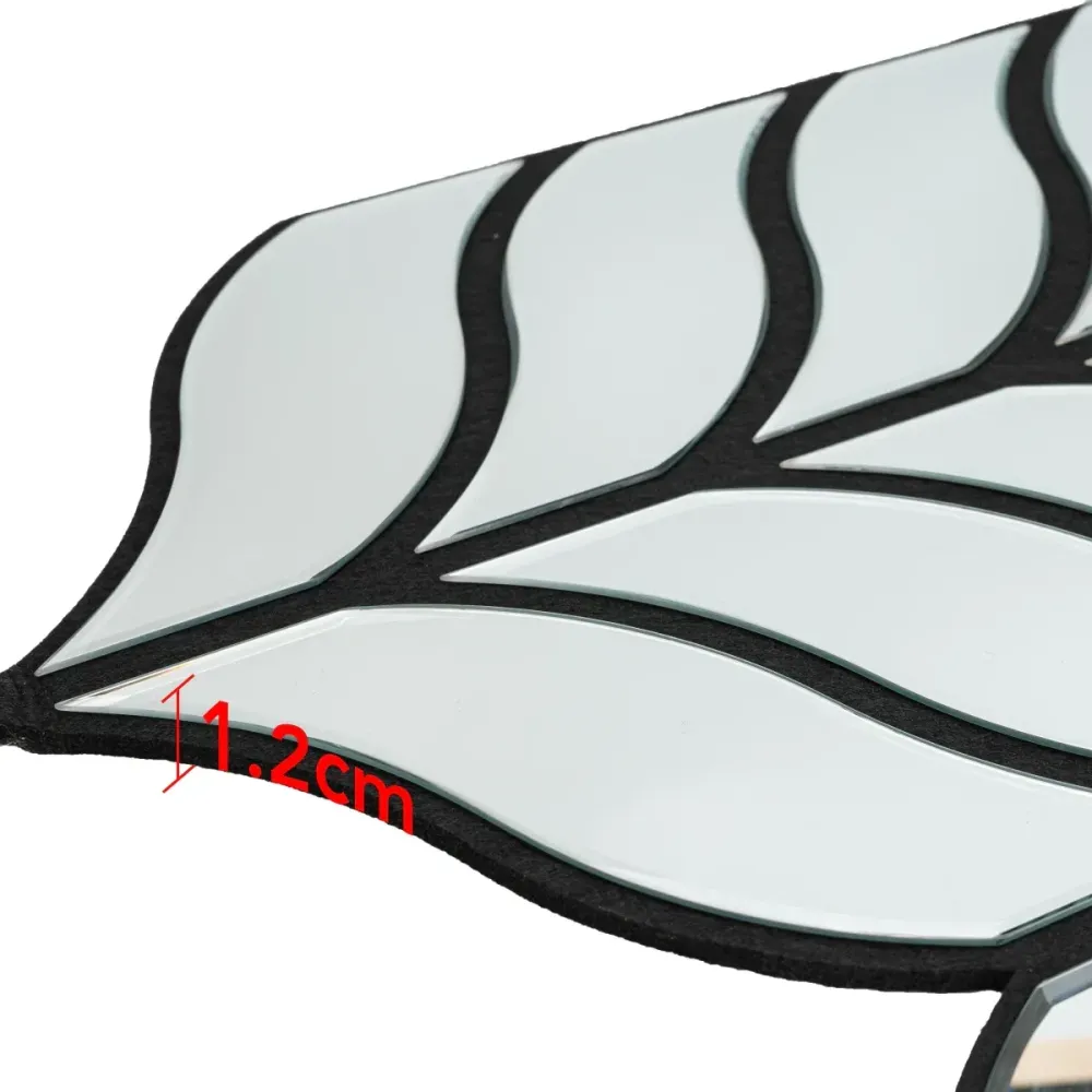 Panou riflaj acustic decorativ, Oglinda si pasla, Naimeed D6777, 90x80x1.2cm, Gri