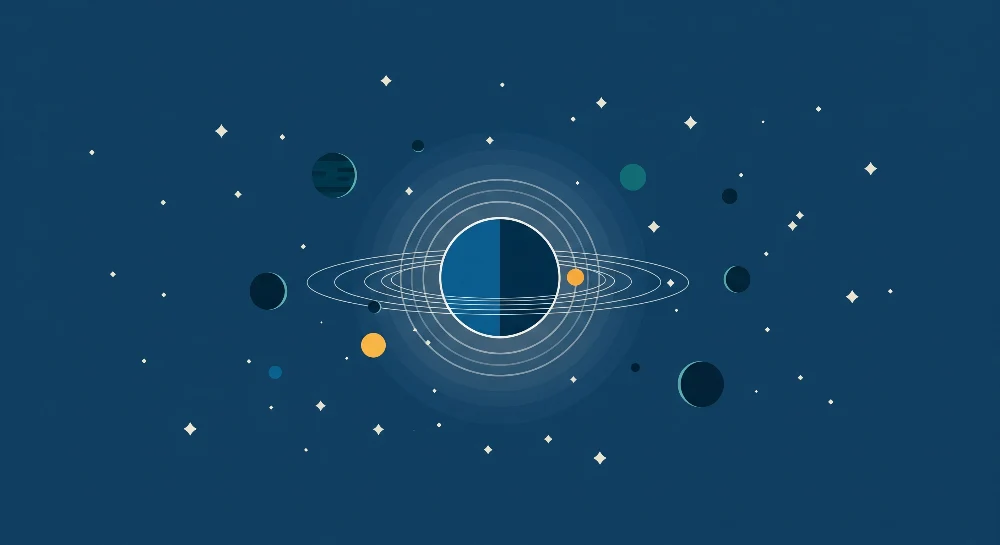 Papel de parede copii | Univers spațial cu planete și stele strălucitoare