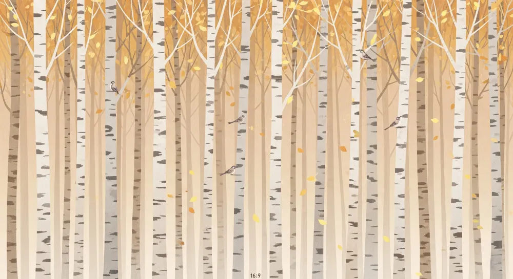 Papel de parede crianță | Pădure de toamnă liniștită