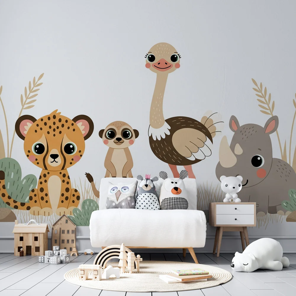 Papel de parede crianç | Animalele din savană distractive