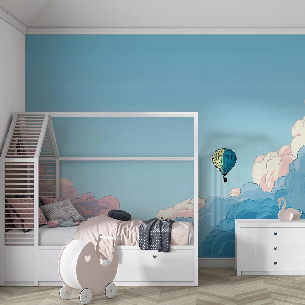 Papel de parede crianç | Balon cu aer în cer
