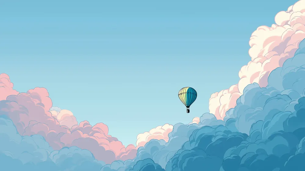 Papel de parede crianç | Balon cu aer în cer