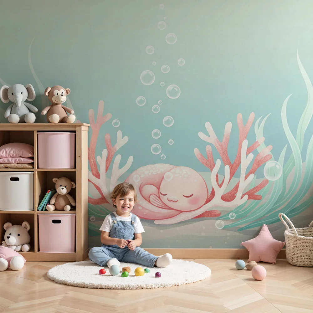 Papel de parede crianç | Criatura marinha tranquila