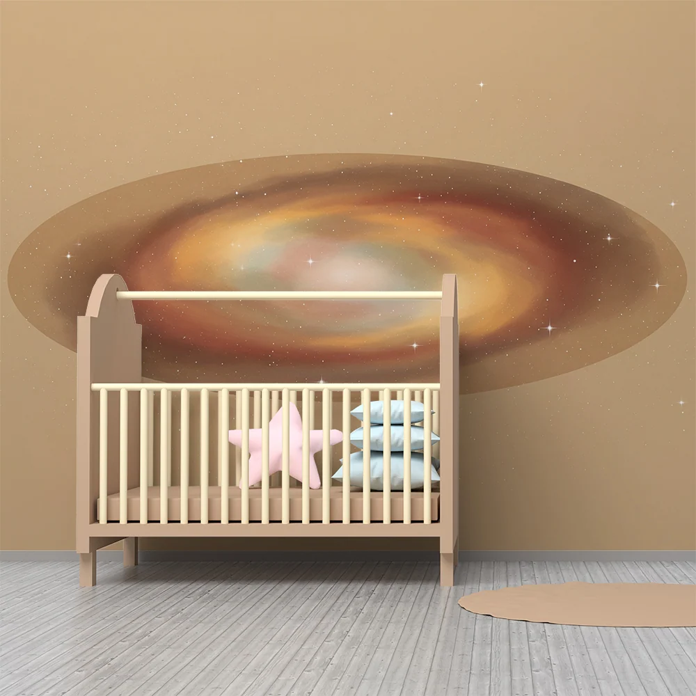 Papel de parede crianç | Galáxia colorida e estrelas cintilantes