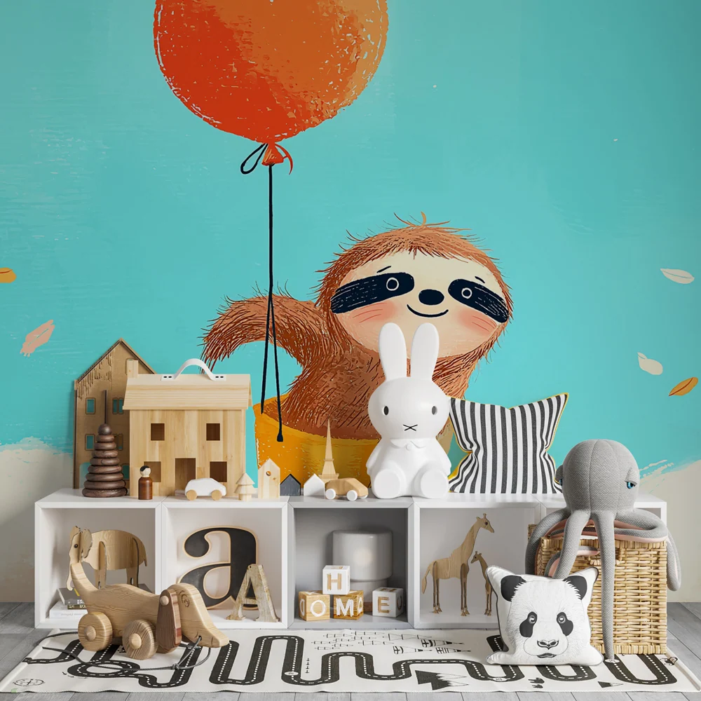 Papel de parede crianç | Lazy floating balloon