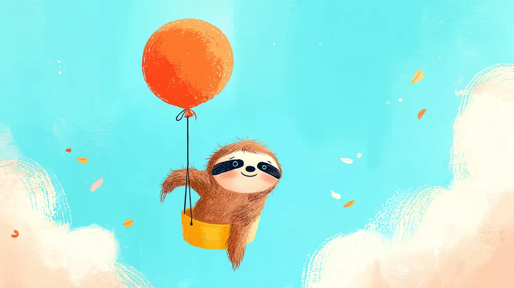 Papel de parede crianç | Lazy floating balloon