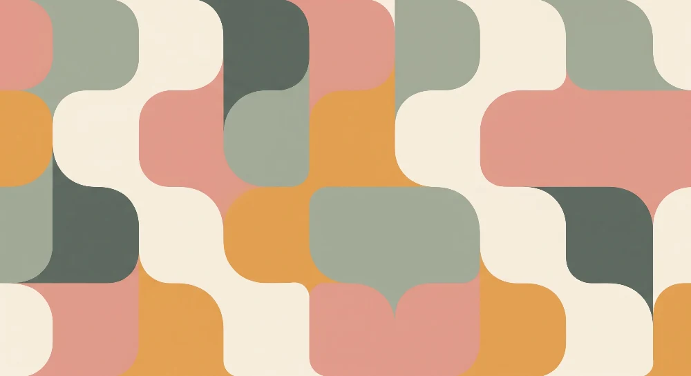 Papel de parede crianç | Modelos geométricos coloridos com formas suaves