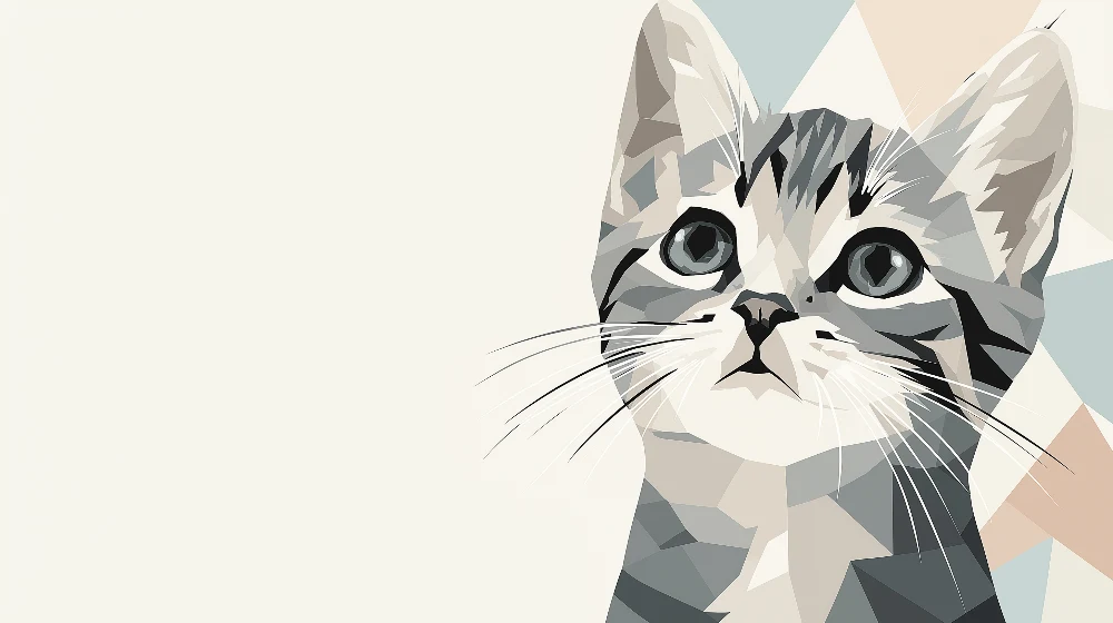 Papel de parede crianç | Portret modern al unui pisoi cu ochi expresivi