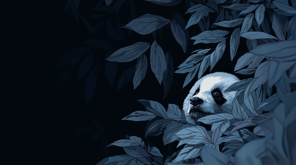 Papel de parede crianç | Urs panda curios în pădure