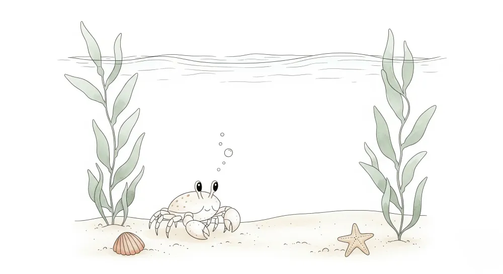 Papel de perete cameră bebeluși | Crab mic subacvatic