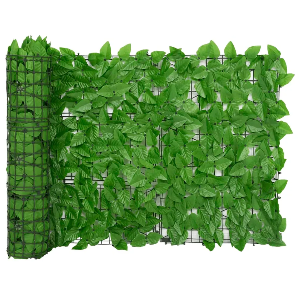 Paravan intimitate de balcon din frunze verde 600x75 cm