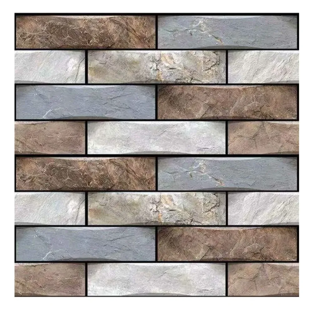 10 x Placi Tapet Autocolant 3D cu Imitatie de Marmura, pentru Perete Bucatarie Sufragerie, Usor de Curatat, Rezistent la A...