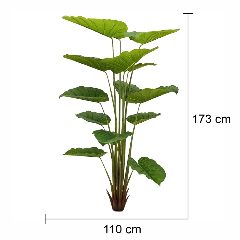 Planta artificiala, Colocasia Gigantea fara ghiveci, Naimeed D5613, 173x110 cm, Verde