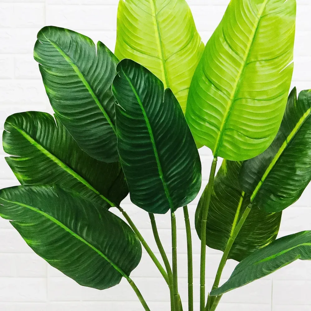Planta artificiala, Ravenala fara ghiveci, 9 frunze, D4298, 120cm, verde