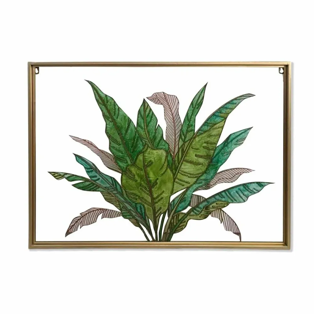 Pânză DKD Home Decor Tropical Frunza unei plante (80 x 3 x 60 cm)