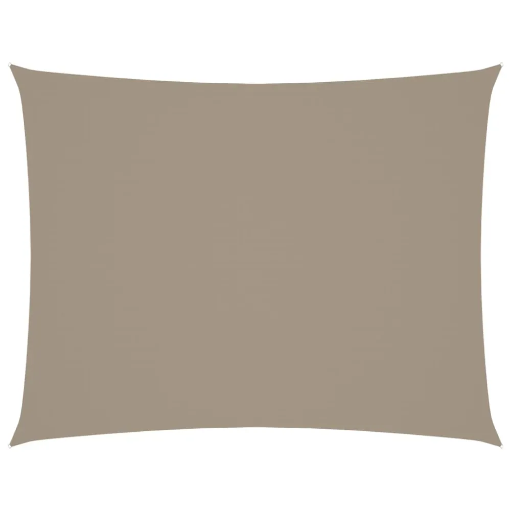 Pânză parasolar gri taupe 5x6 m țesătură oxford dreptunghiular