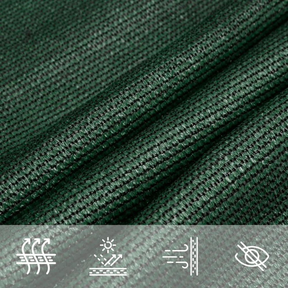 Pânză parasolar, verde închis, 4,5x4,5 m, HDPE, 160 g/m²