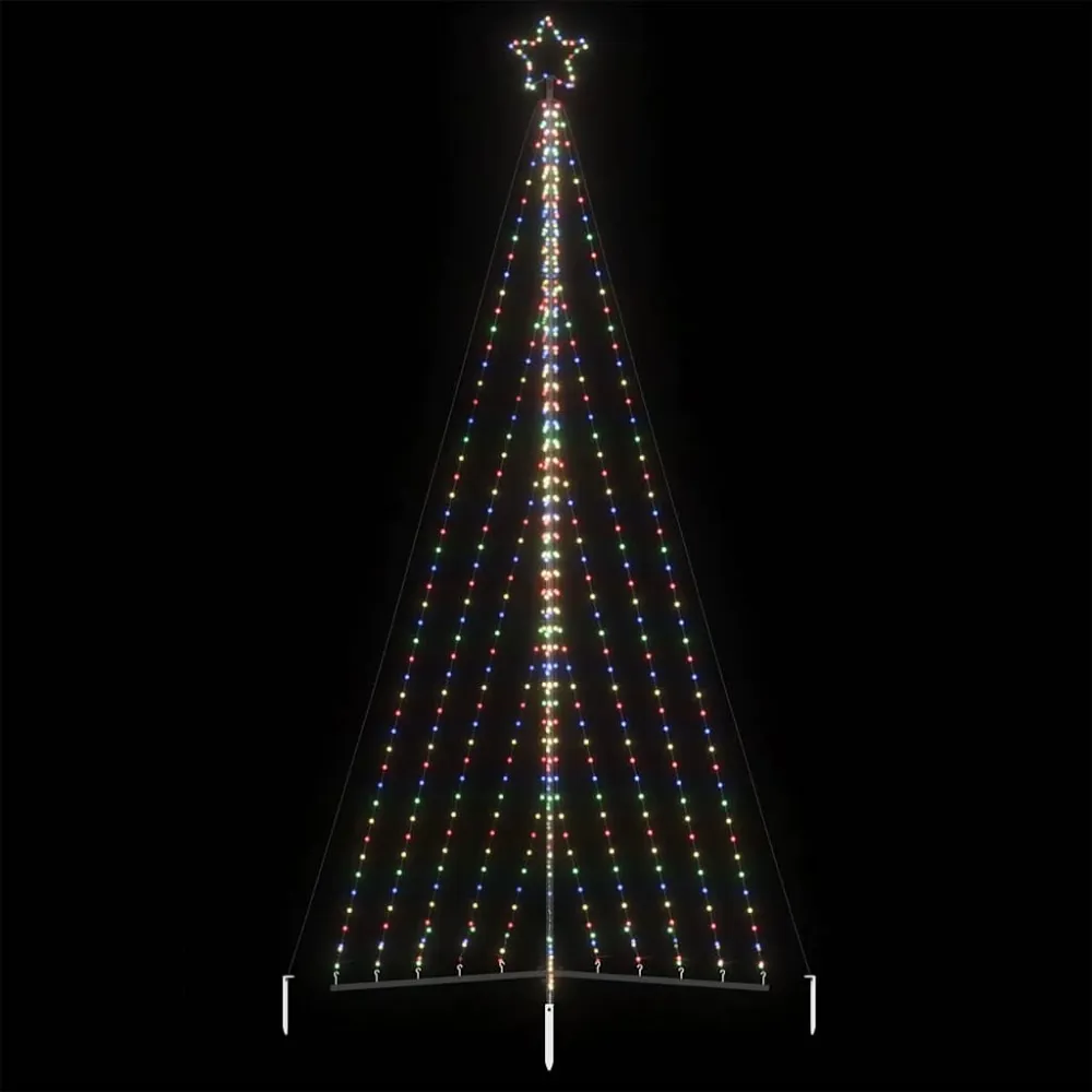 Pom de Crăciun LED 570 LED-uri colorate 399 cm