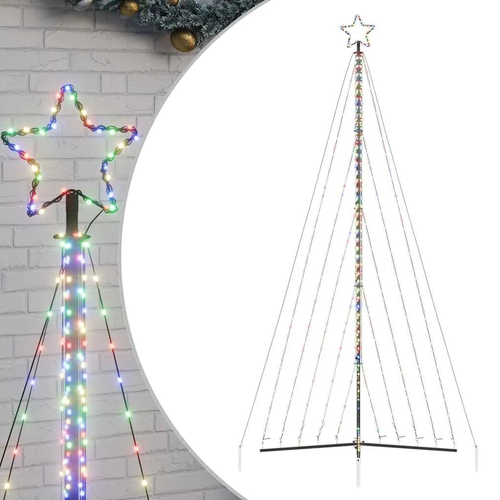 Pom de Crăciun LED 570 LED-uri colorate 399 cm