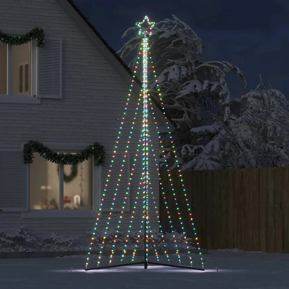 Pom de Crăciun LED 570 LED-uri colorate 399 cm
