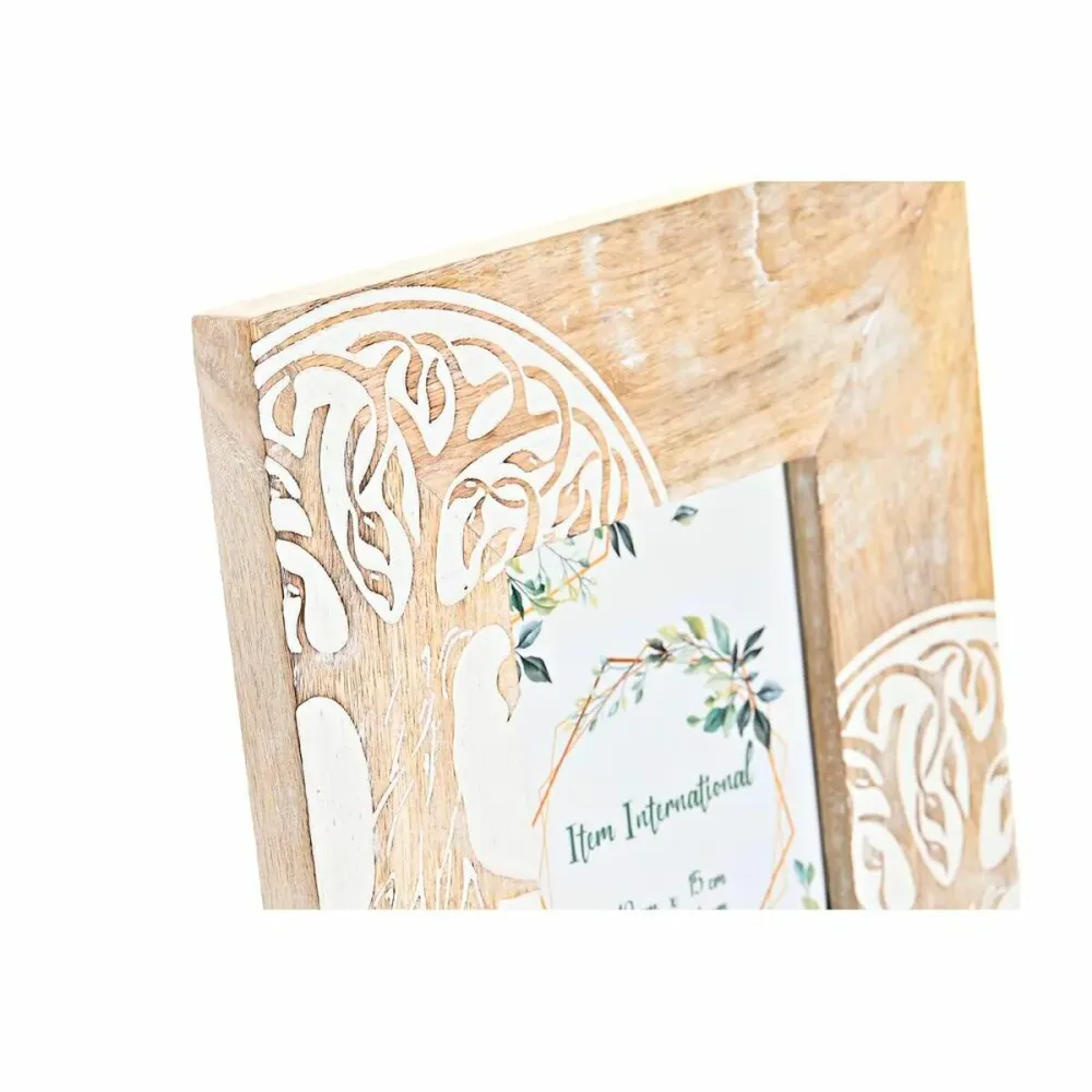 Ramă Foto DKD Home Decor Alb Maro Lemn Geam Lemn de mango Copac Indian 20 x 2 x 25,5 cm