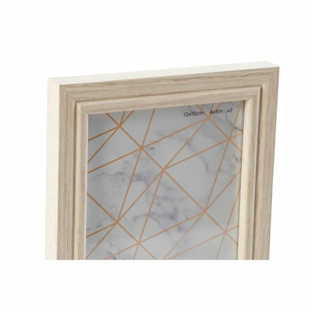 Ramă foto de Perete DKD Home Decor 32,5 x 1,5 x 45 cm Geam Natural Verde Lemn MDF Scandinav