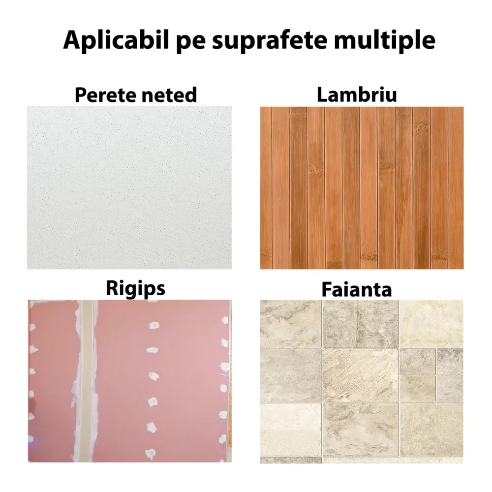 Rola panou autoadeziv, Naimeed D5701, design modern, 2mm grosime, 60x300cm, Gri
