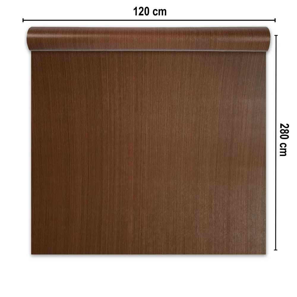 Rola panou autoadeziv, PVC premium, Naimeed D7409, textura usor relief, cu aspect lemnos, 2.5mm grosime, 120x280cm, Maro
