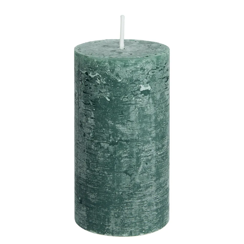 RUSTIC lumanare cilindrica Ø6,8xH13cm, verde