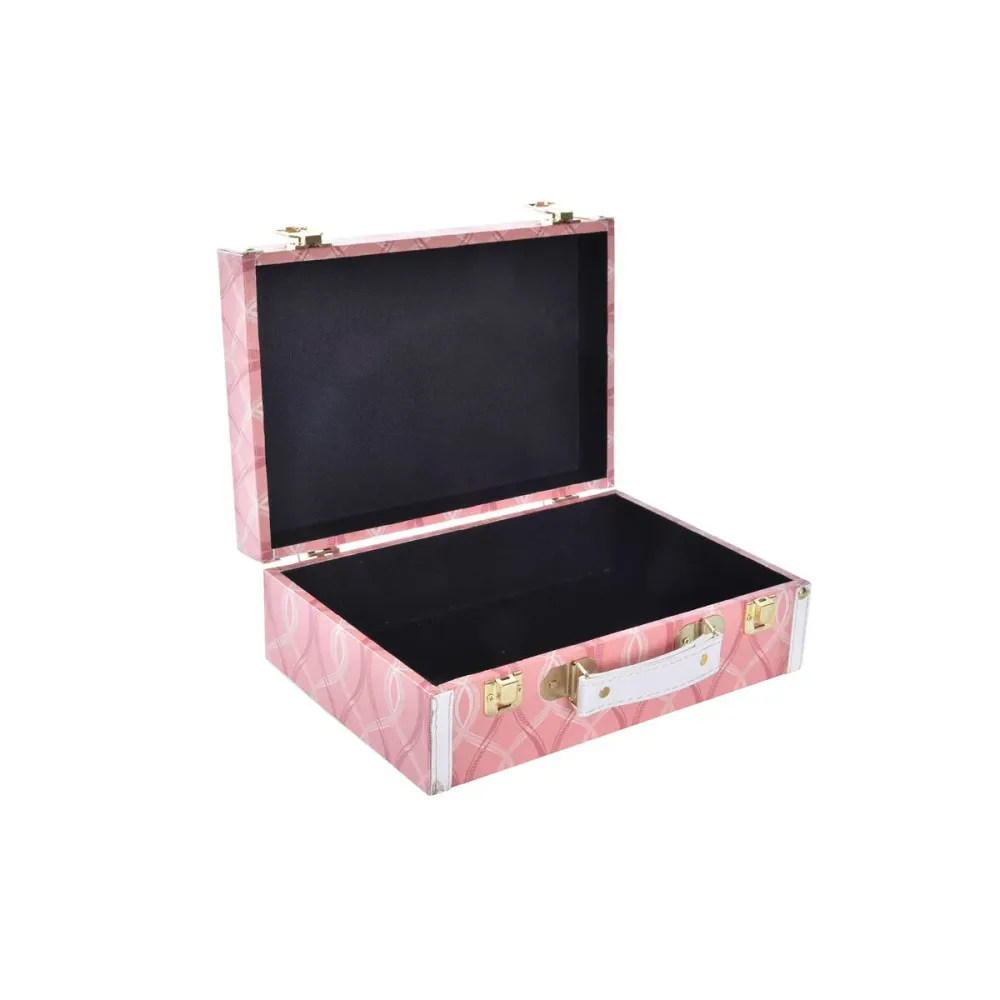 Set de Cutii Decorative DKD Home Decor Pânză Lemn (40 x 31 x 15 cm)