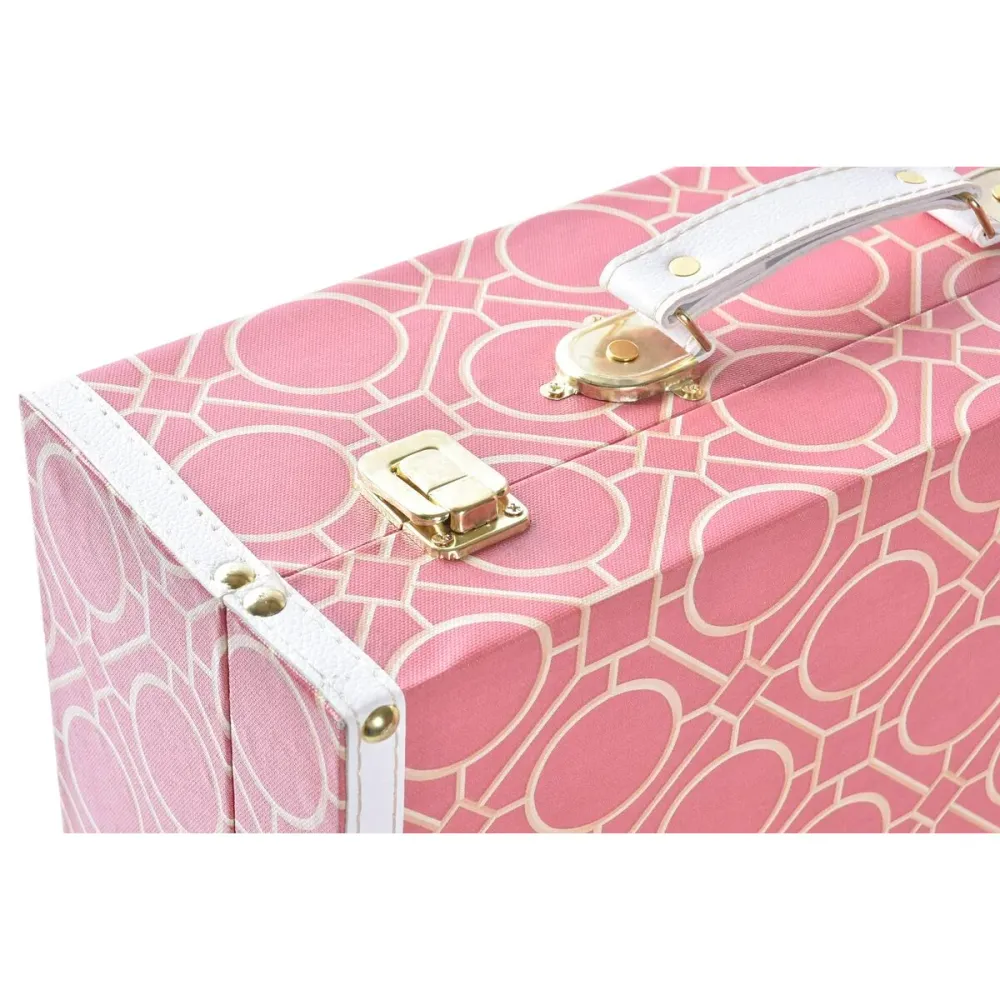 Set de Cutii Decorative DKD Home Decor Pânză Lemn (40 x 31 x 15 cm)