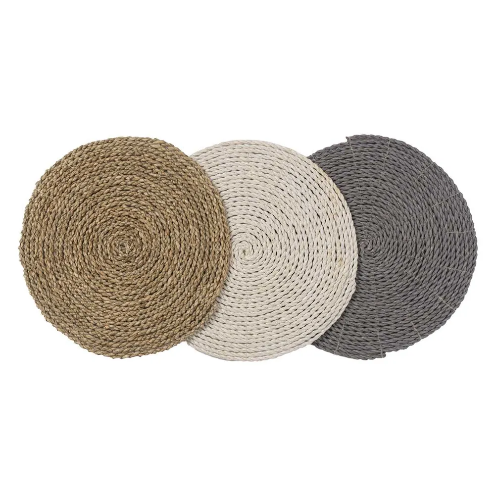 Set 3 decoratiuni multicolore din iarba de mare